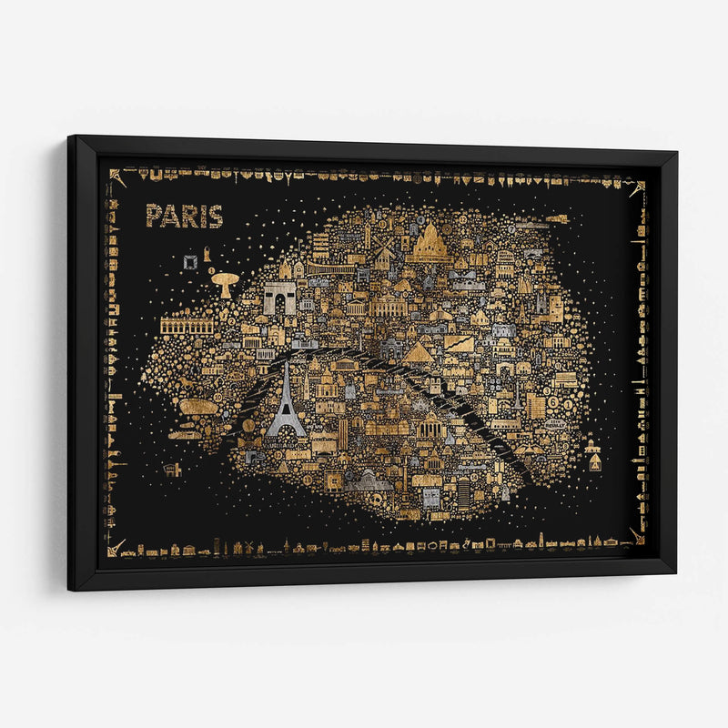 Glam Iconic Cities-Paris - A Very Modern Dog | Cuadro decorativo de Canvas Lab