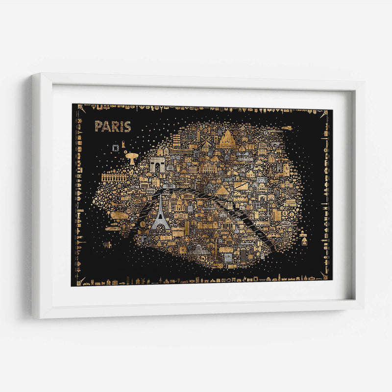 Glam Iconic Cities-Paris - A Very Modern Dog | Cuadro decorativo de Canvas Lab