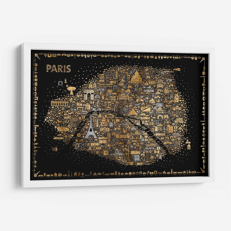 Glam Iconic Cities-Paris - A Very Modern Dog | Cuadro decorativo de Canvas Lab