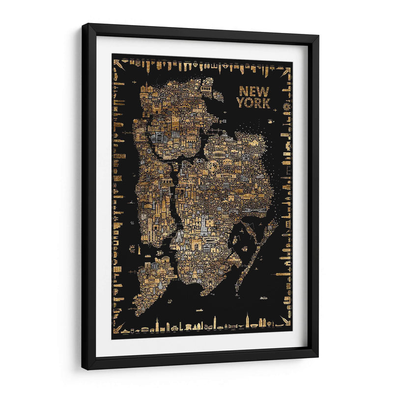 Glam Iconic Cities-New York - A Very Modern Dog | Cuadro decorativo de Canvas Lab