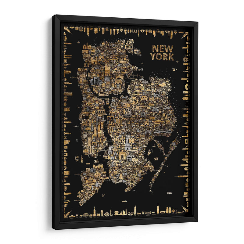 Glam Iconic Cities-New York - A Very Modern Dog | Cuadro decorativo de Canvas Lab