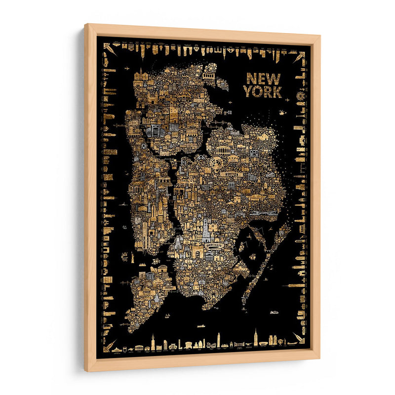 Glam Iconic Cities-New York - A Very Modern Dog | Cuadro decorativo de Canvas Lab