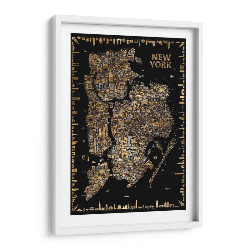 Glam Iconic Cities-New York - A Very Modern Dog | Cuadro decorativo de Canvas Lab