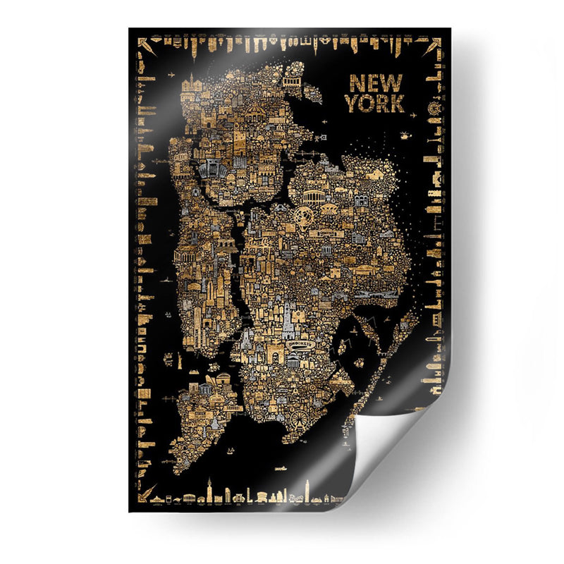 Glam Iconic Cities-New York - A Very Modern Dog | Cuadro decorativo de Canvas Lab