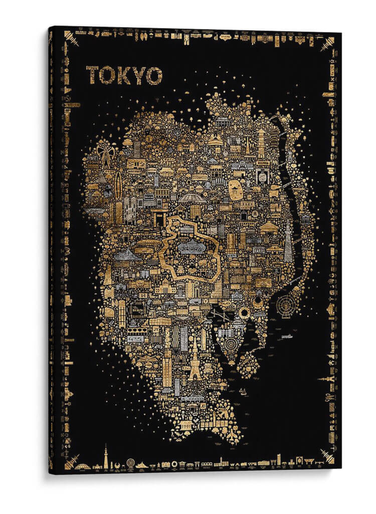 Glam Iconic Cities-Tokyo - A Very Modern Dog | Cuadro decorativo de Canvas Lab