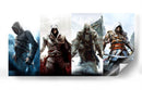Four warriors Assassins Creed | Cuadro decorativo de Canvas Lab