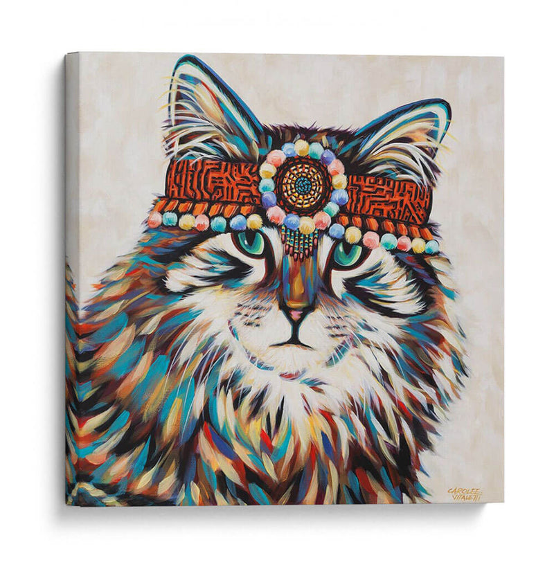 Hippie Cat Ii - Carolee Vitaletti | Cuadro decorativo de Canvas Lab