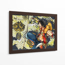 Monkey on the map | Cuadro decorativo de Canvas Lab