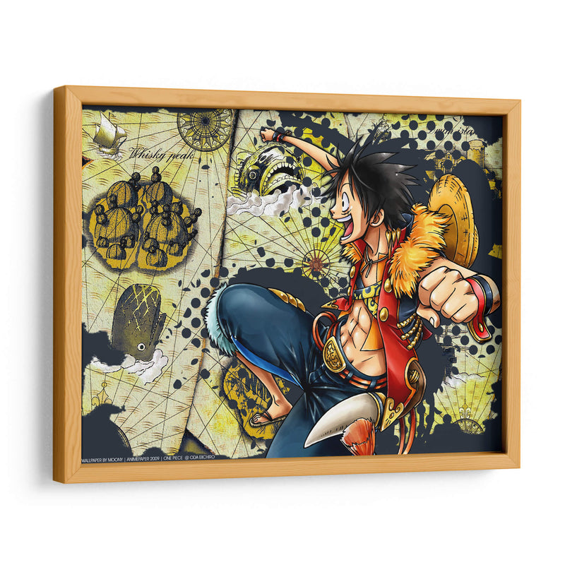 Monkey on the map | Cuadro decorativo de Canvas Lab