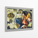 Monkey on the map | Cuadro decorativo de Canvas Lab