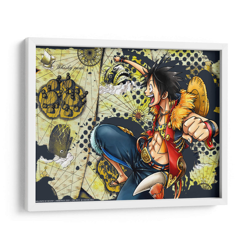 Monkey on the map | Cuadro decorativo de Canvas Lab