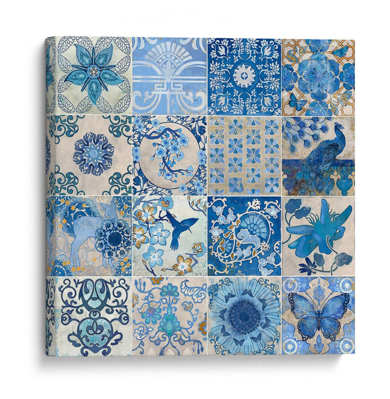 Azulejos Azules Y Blancos - Evelia Designs | Cuadro decorativo de Canvas Lab