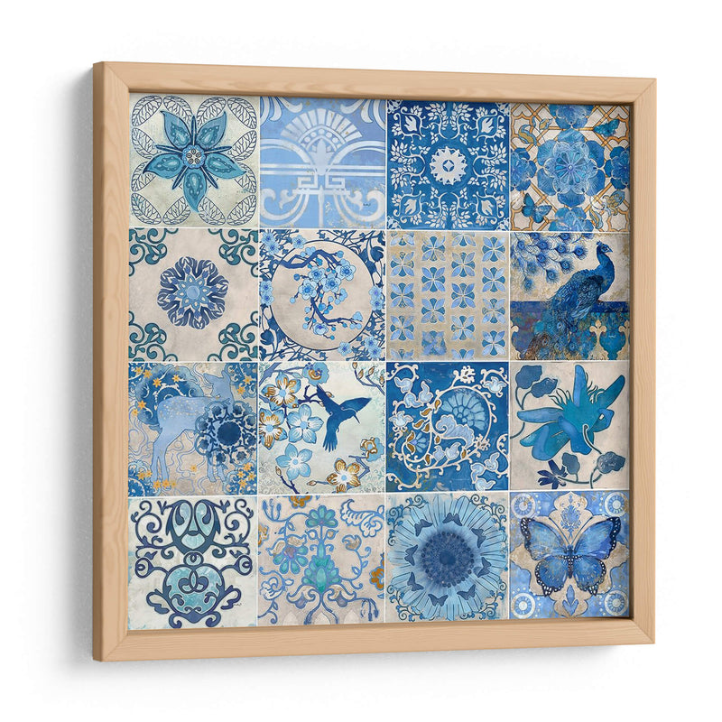 Azulejos Azules Y Blancos - Evelia Designs | Cuadro decorativo de Canvas Lab