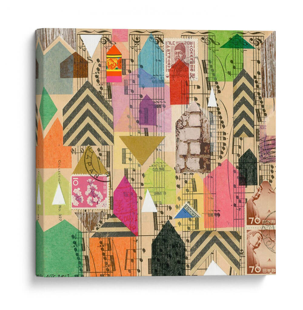 Casas Estampadas I - Nikki Galapon | Cuadro decorativo de Canvas Lab
