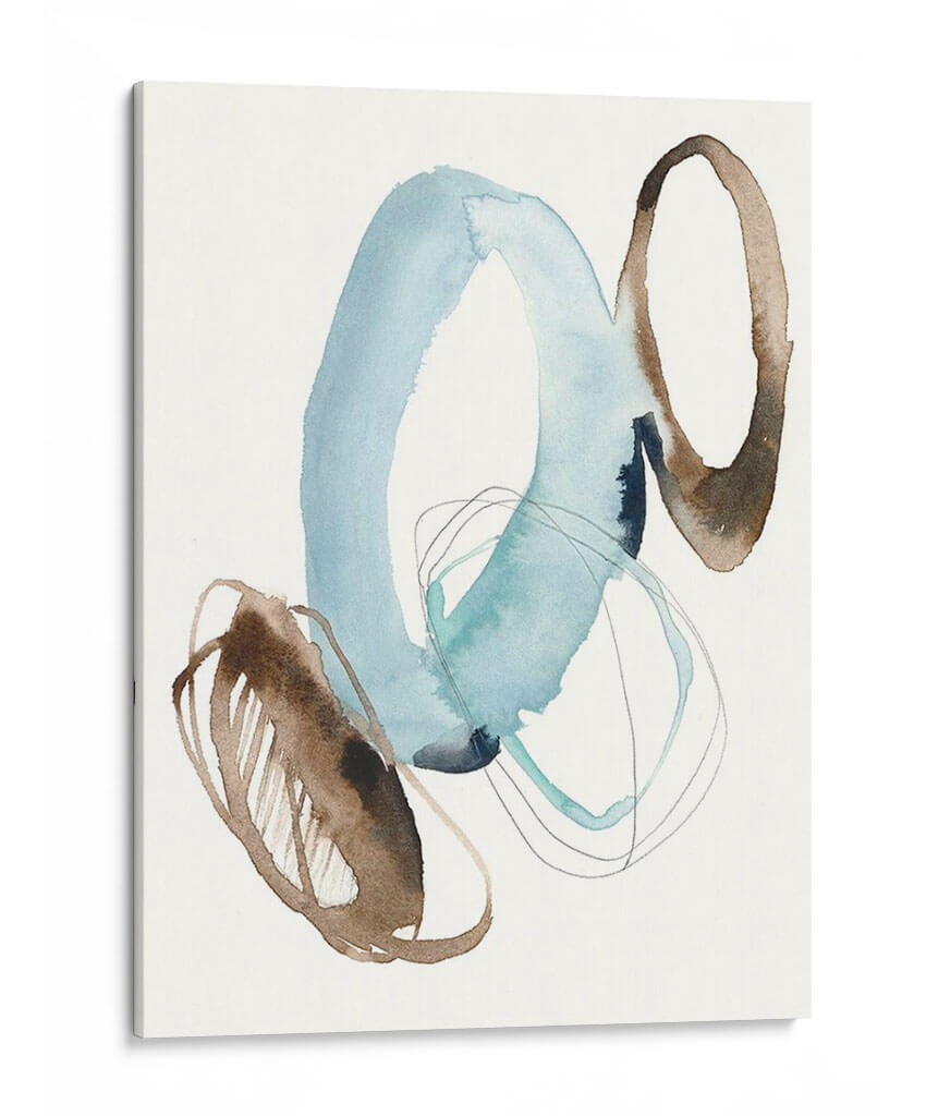 Rondas Azules Y Umber Ii - Jennifer Goldberger | Cuadro decorativo de Canvas Lab