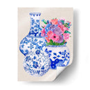 Delft Blue Vases Ii - Melissa Wang | Cuadro decorativo de Canvas Lab