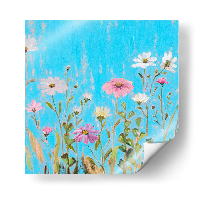 Flores Silvestres En Cerulean I - Christopher J. Trew | Cuadro decorativo de Canvas Lab