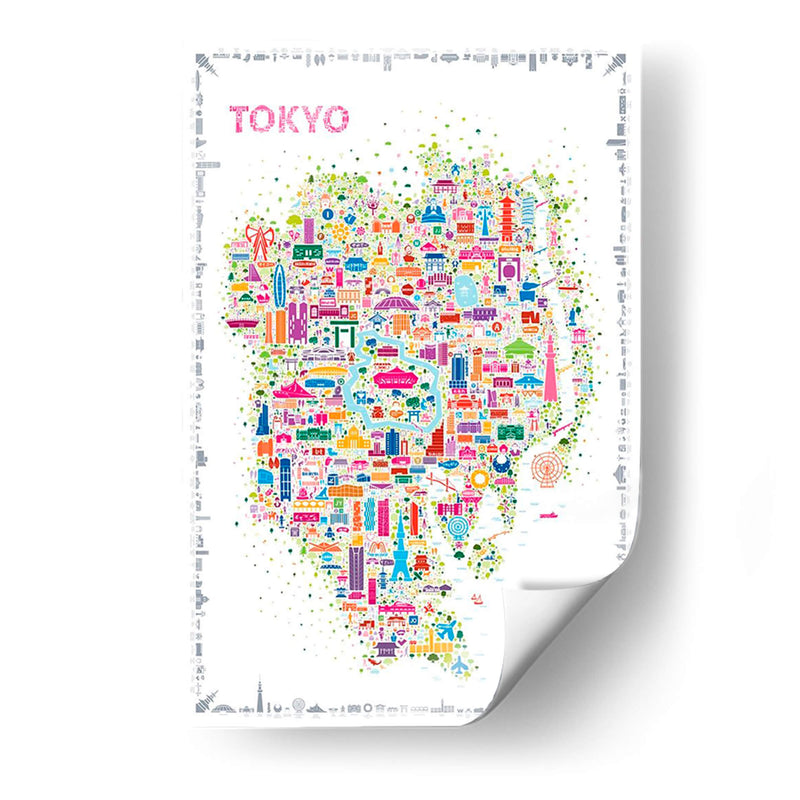 Ciudades Icónicas-Tokio - A Very Modern Dog | Cuadro decorativo de Canvas Lab