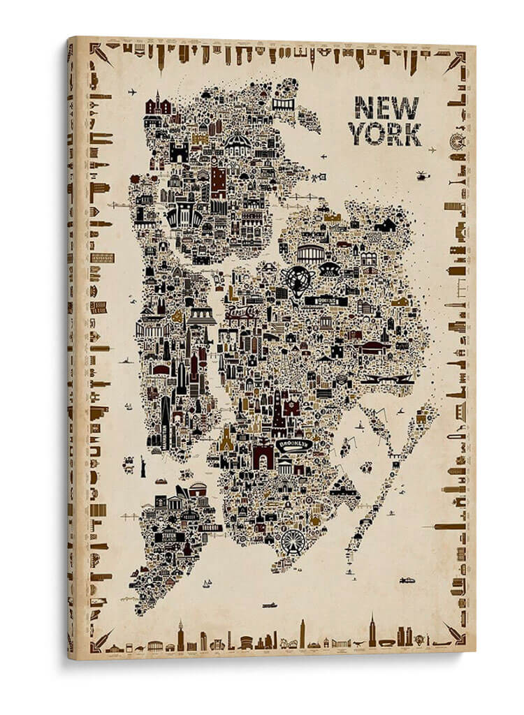 Ciudades Icónicas Antiguas-Nueva York - A Very Modern Dog | Cuadro decorativo de Canvas Lab