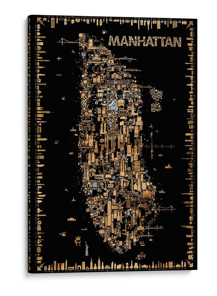 Glam Glam New York-Manhattan - A Very Modern Dog | Cuadro decorativo de Canvas Lab