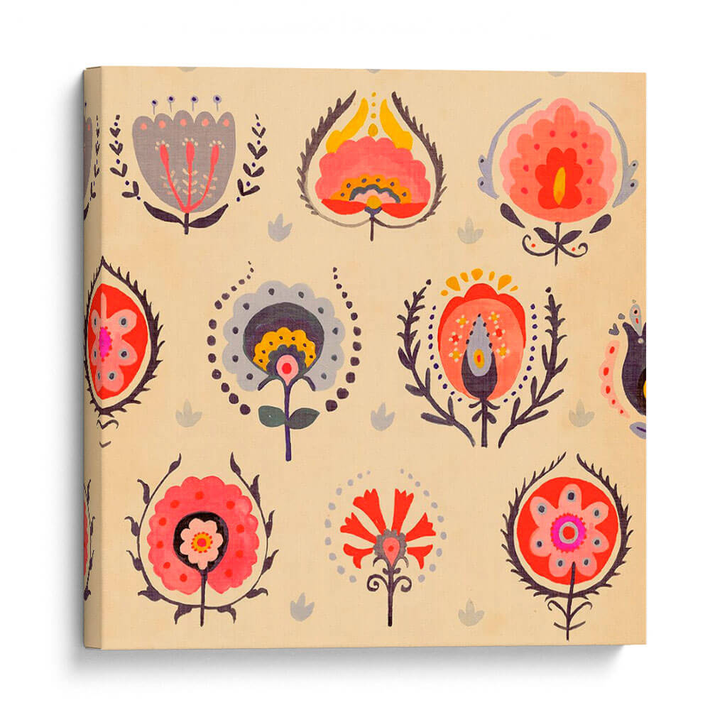 Flores Textiles Ii - Victoria Borges | Cuadro decorativo de Canvas Lab