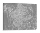 Mapa Gris Personalizado De Roma - Vision Studio | Cuadro decorativo de Canvas Lab
