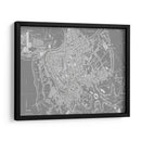 Mapa Gris Personalizado De Roma - Vision Studio | Cuadro decorativo de Canvas Lab