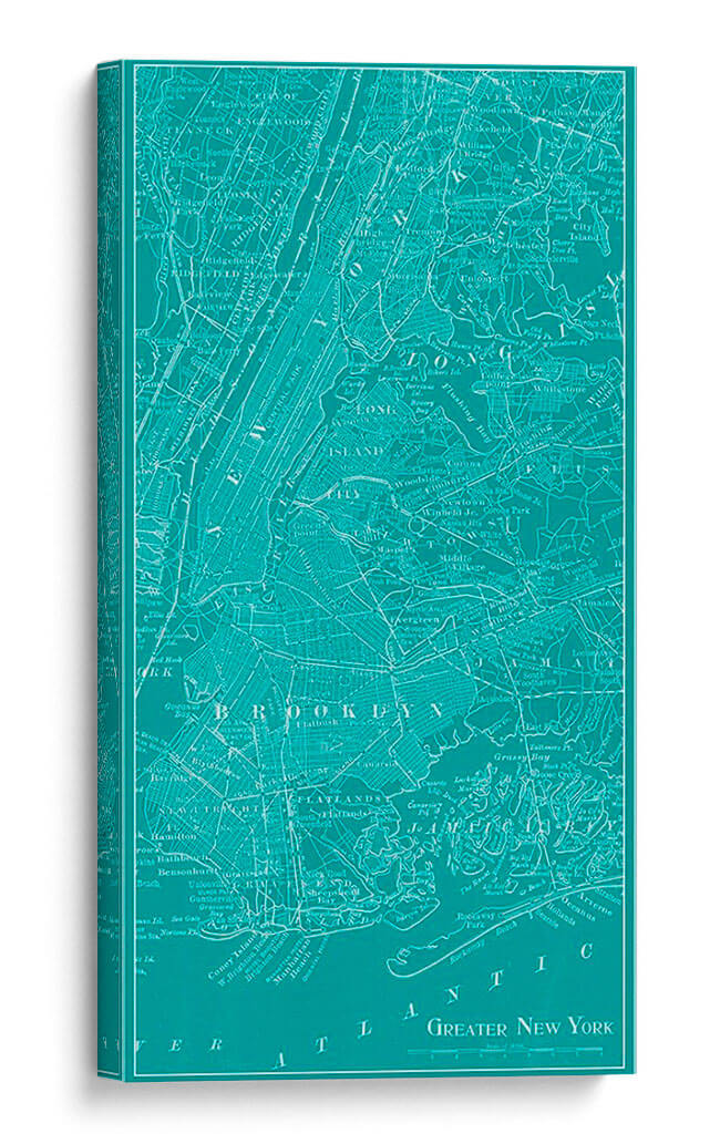 Mapa Gráfico De Nueva York - Vision Studio | Cuadro decorativo de Canvas Lab