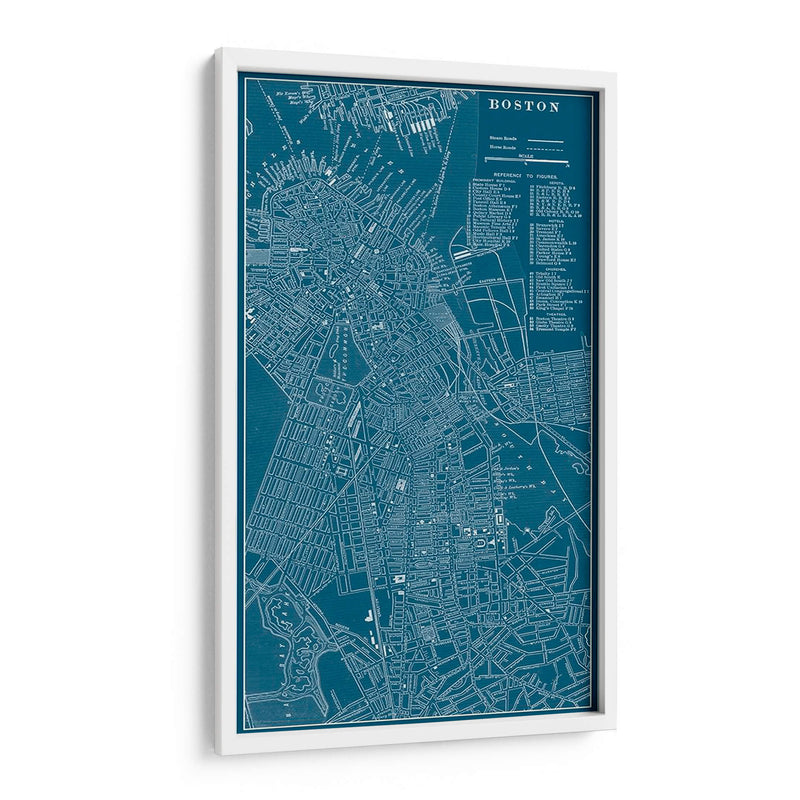 Mapa Gráfico De Boston - Vision Studio | Cuadro decorativo de Canvas Lab