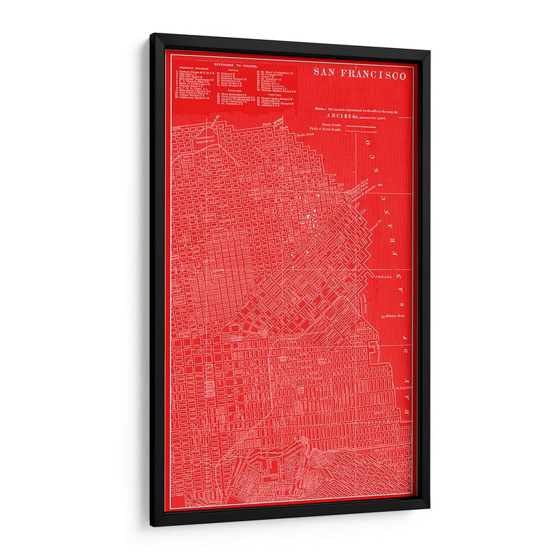 Mapa Gráfico De San Francisco - Vision Studio | Cuadro decorativo de Canvas Lab