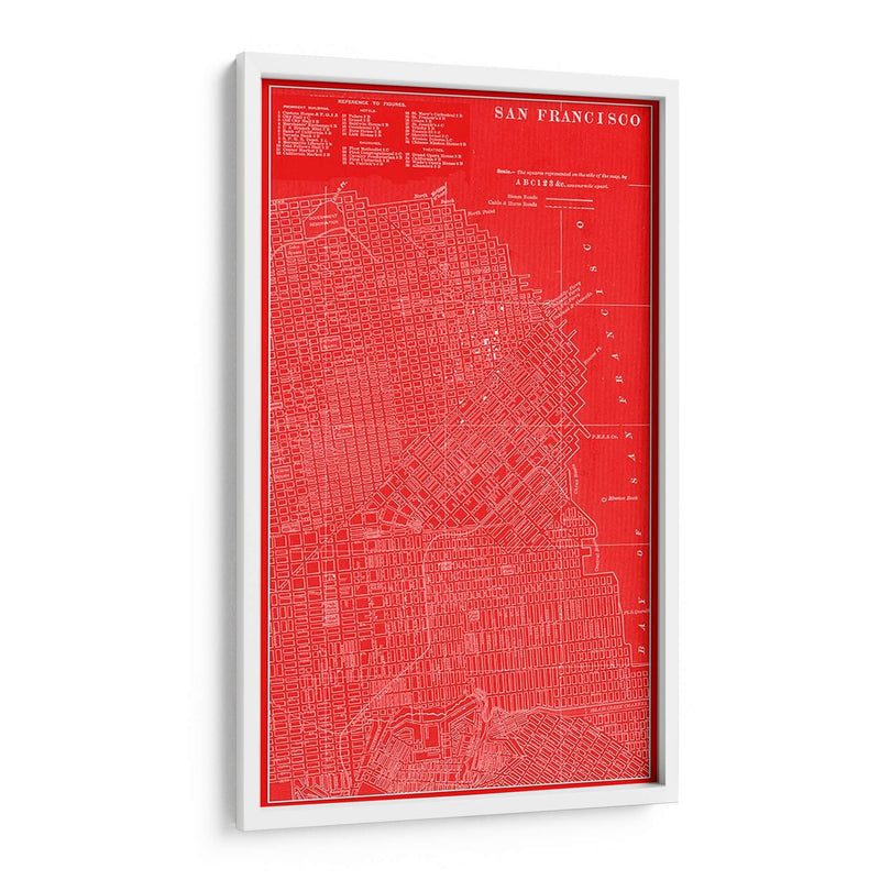 Mapa Gráfico De San Francisco - Vision Studio | Cuadro decorativo de Canvas Lab