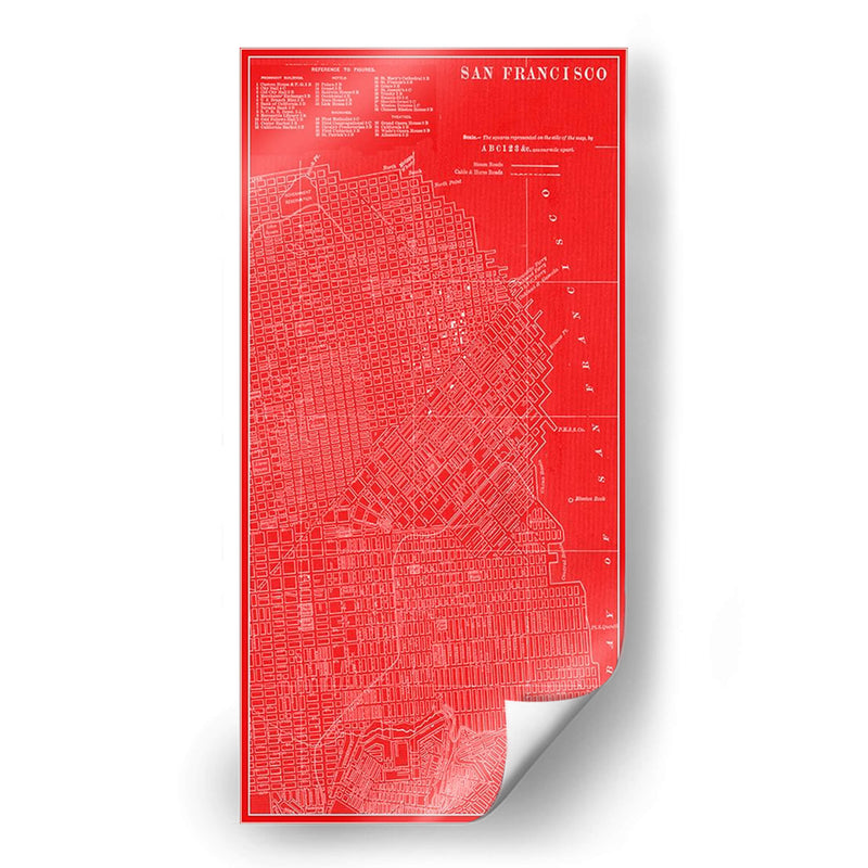 Mapa Gráfico De San Francisco - Vision Studio | Cuadro decorativo de Canvas Lab