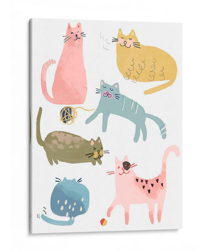 Cat Squad I - June Erica Vess | Cuadro decorativo de Canvas Lab