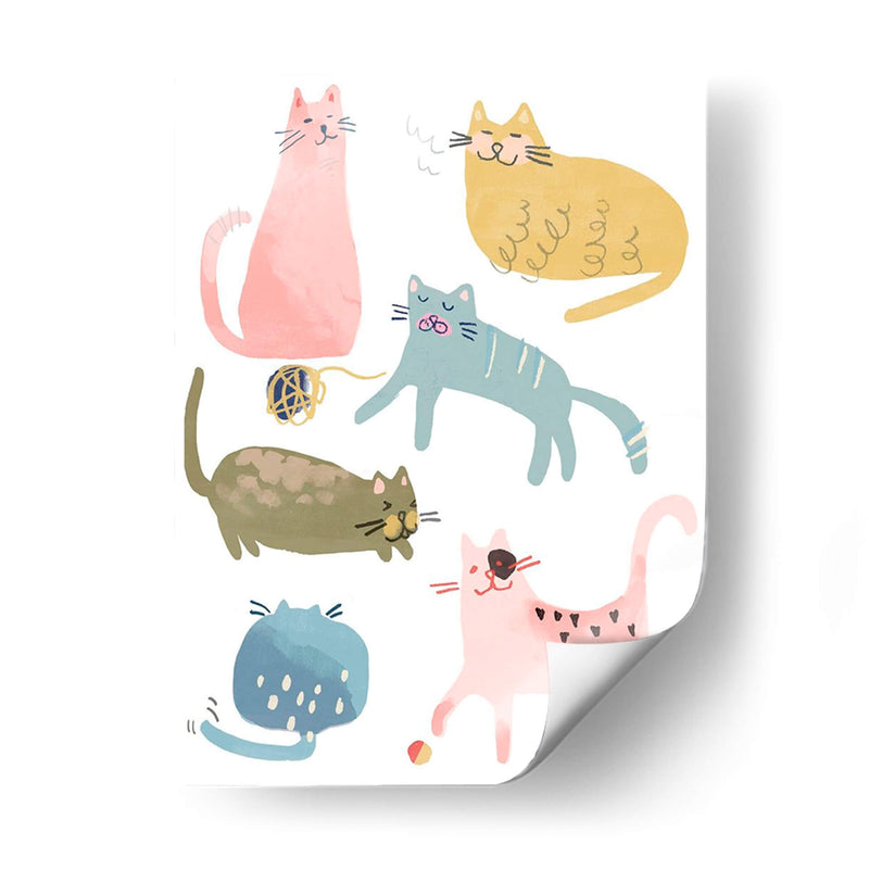 Cat Squad I - June Erica Vess | Cuadro decorativo de Canvas Lab