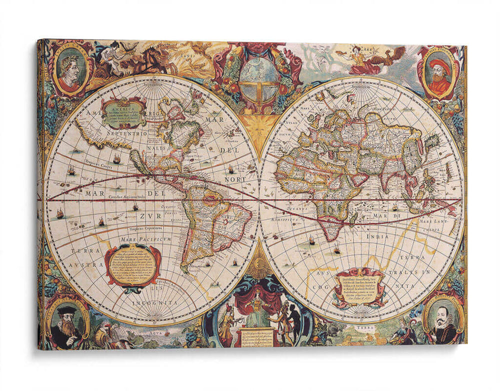Cartografía del mundo viejo | Cuadro decorativo de Canvas Lab