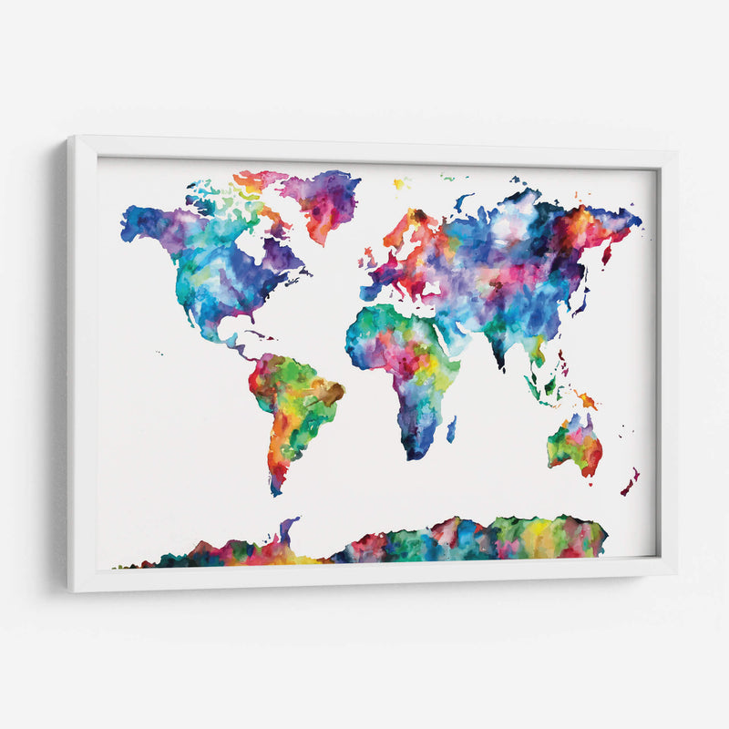 El mundo en acuarela | Cuadro decorativo de Canvas Lab