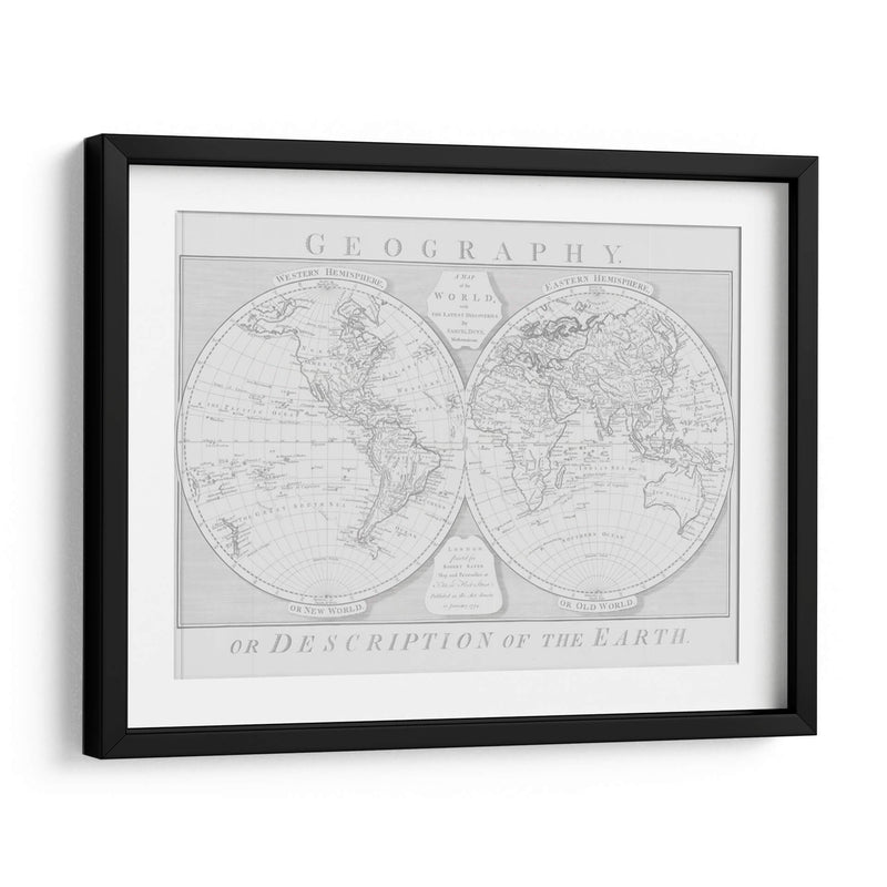 Hemisferios geográficos | Cuadro decorativo de Canvas Lab