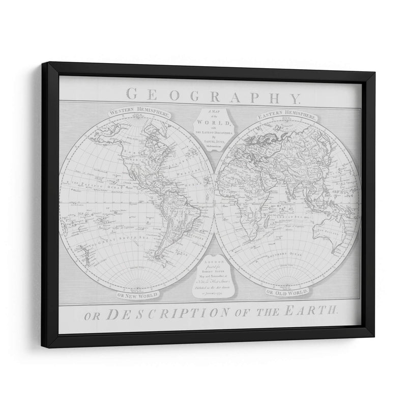 Hemisferios geográficos | Cuadro decorativo de Canvas Lab