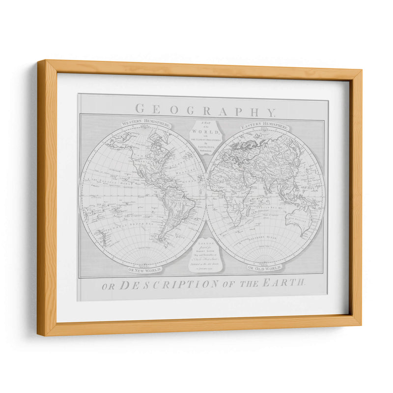 Hemisferios geográficos | Cuadro decorativo de Canvas Lab