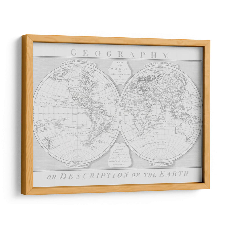 Hemisferios geográficos | Cuadro decorativo de Canvas Lab