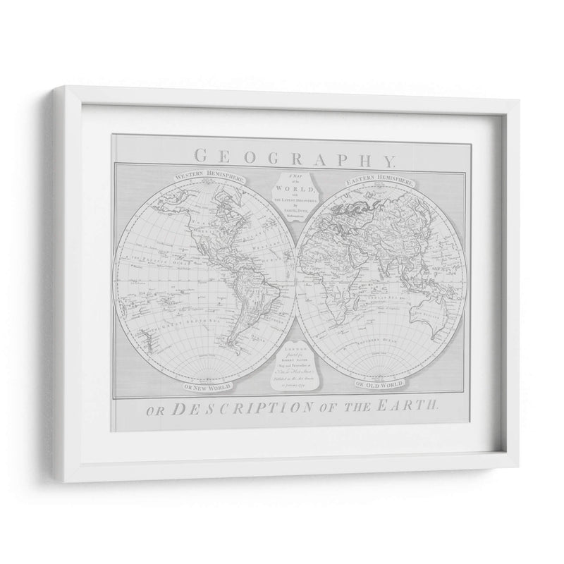 Hemisferios geográficos | Cuadro decorativo de Canvas Lab