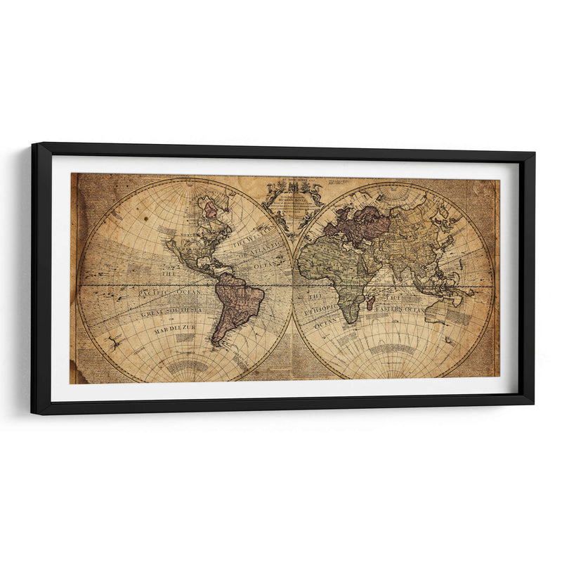 Mapa del mundo en pergamino | Cuadro decorativo de Canvas Lab