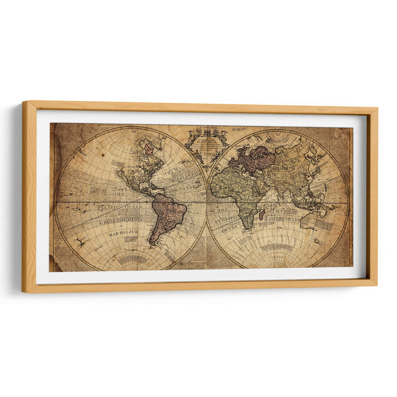 Mapa del mundo en pergamino | Cuadro decorativo de Canvas Lab