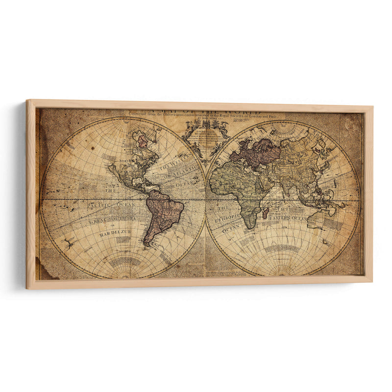 Mapa del mundo en pergamino | Cuadro decorativo de Canvas Lab