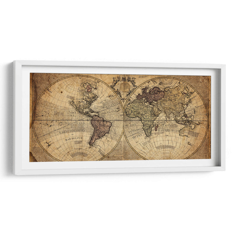 Mapa del mundo en pergamino | Cuadro decorativo de Canvas Lab