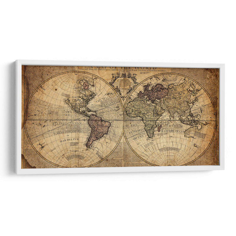 Mapa del mundo en pergamino | Cuadro decorativo de Canvas Lab