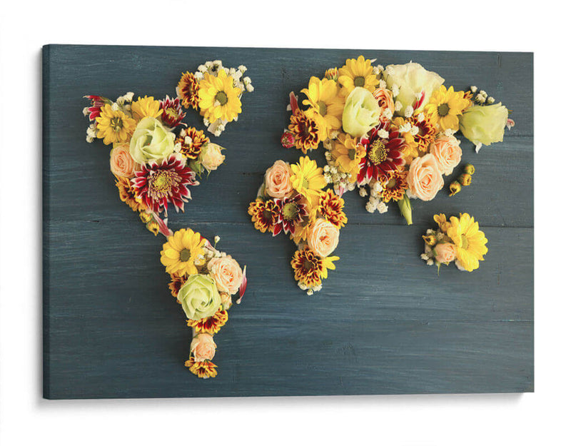 Mapa floral | Cuadro decorativo de Canvas Lab