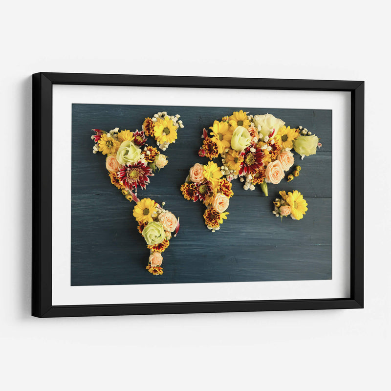 Mapa floral | Cuadro decorativo de Canvas Lab