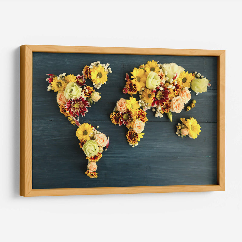 Mapa floral | Cuadro decorativo de Canvas Lab
