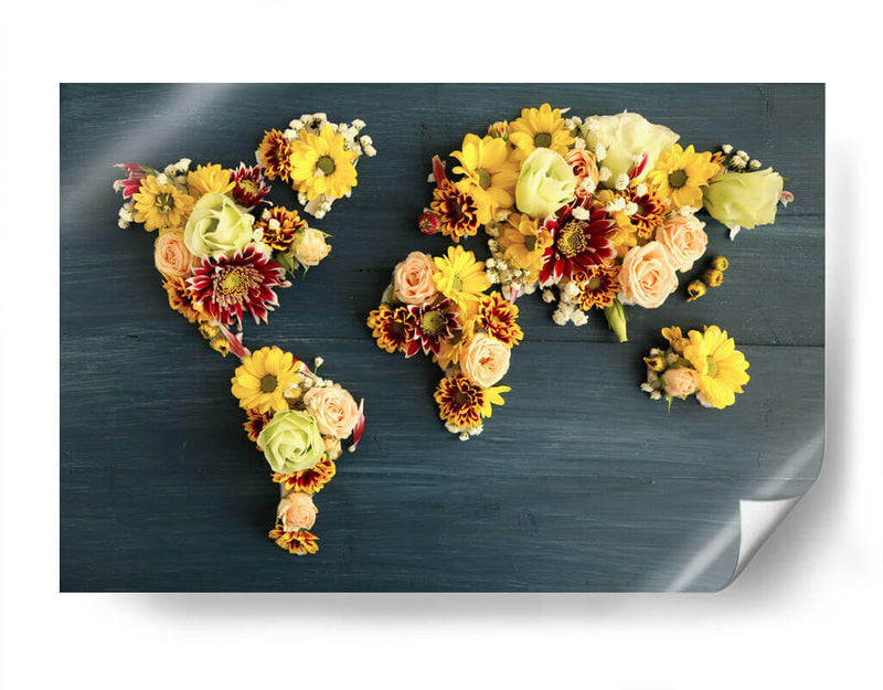 Mapa floral | Cuadro decorativo de Canvas Lab